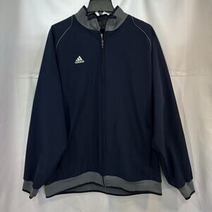 Adidas Men Game Day Soft Shell Full Zip Jacket XL Baseball Coach Player 2.0 Navy
